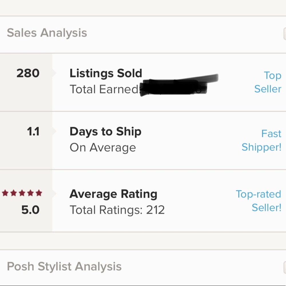 Seller stats 😎